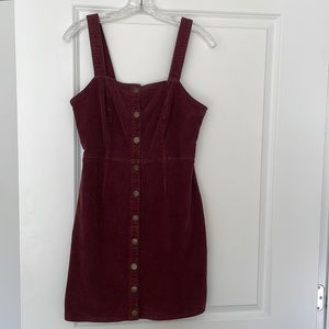 Merlot corduroy dress